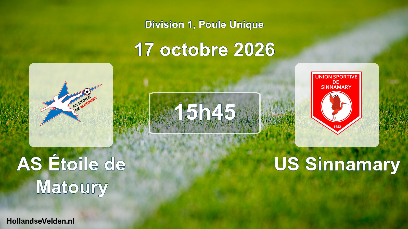 Match programmé: AS Étoile de Matoury - US Sinnamary (17 octobre 2026)
