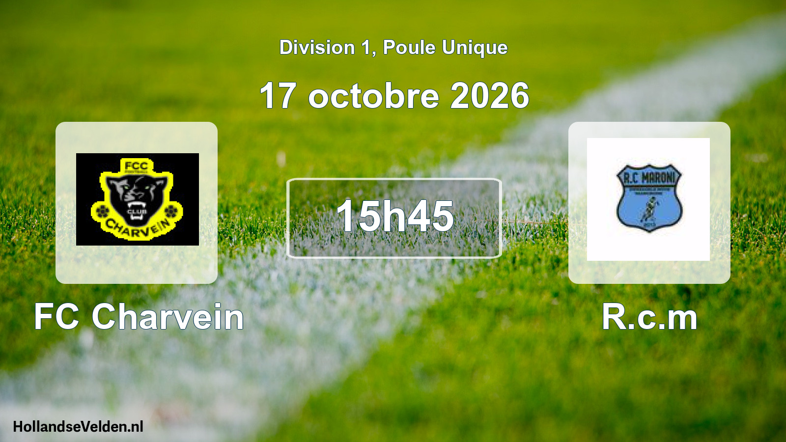 Match programmé: FC Charvein - R.c.m (17 octobre 2026)