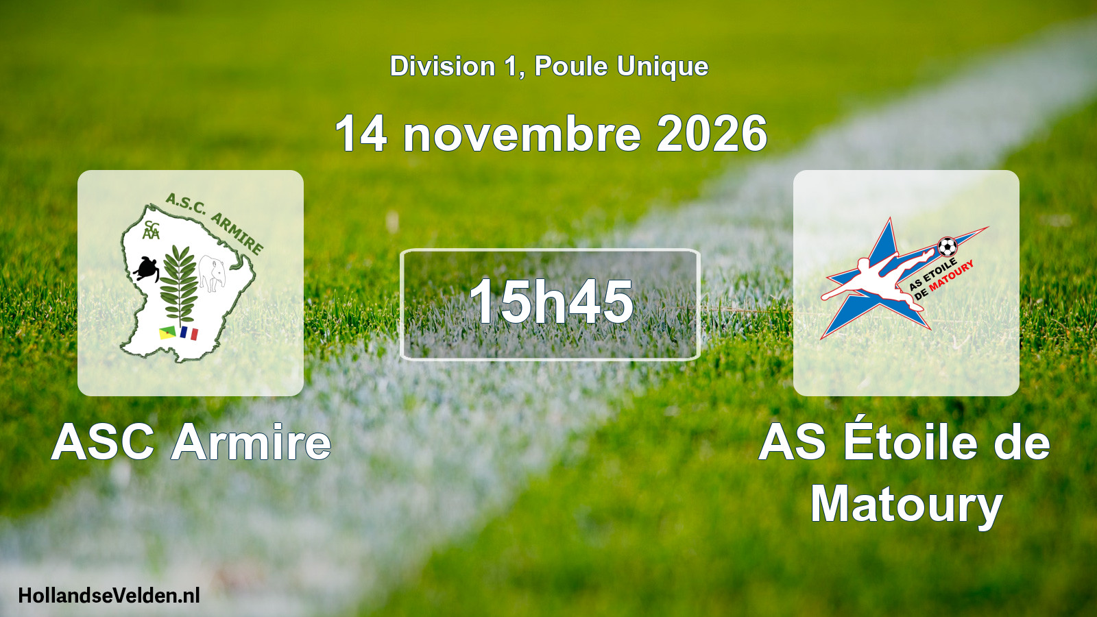 Match programmé: ASC Armire - AS Étoile de Matoury (14 novembre 2026)