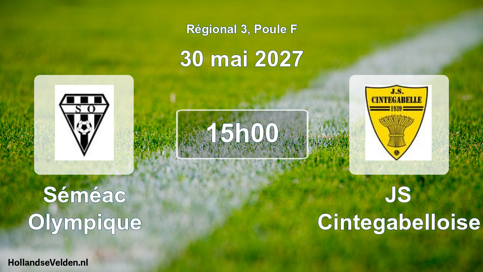 Match programmé: Séméac Olympique - JS Cintegabelloise (30 mai 2027)