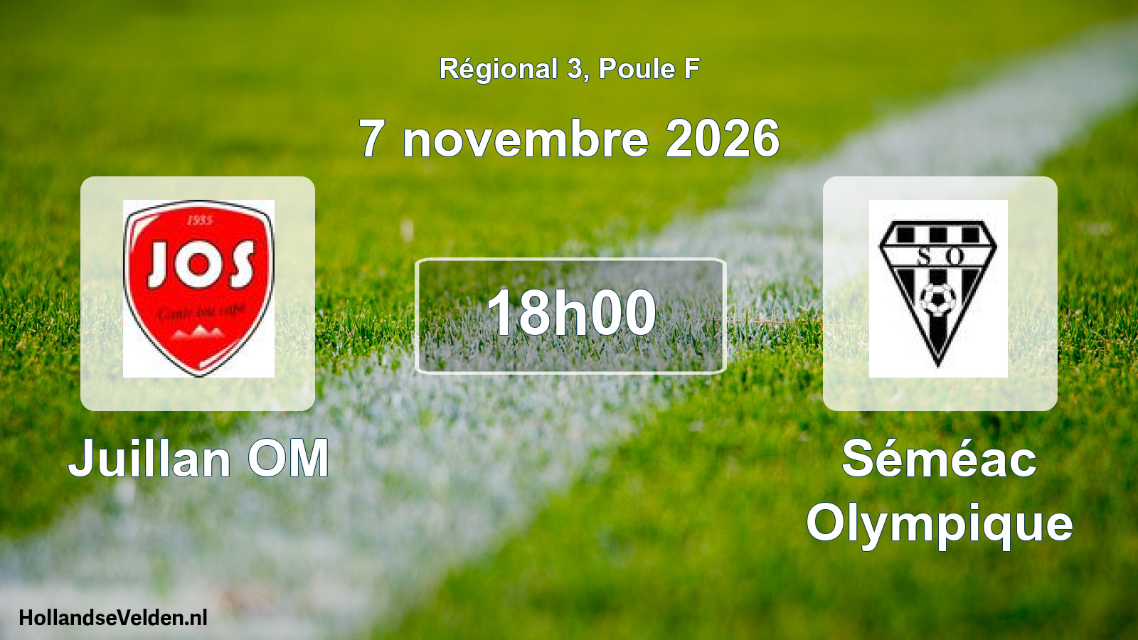 Match programmé: Juillan OM - Séméac Olympique (7 novembre 2026)