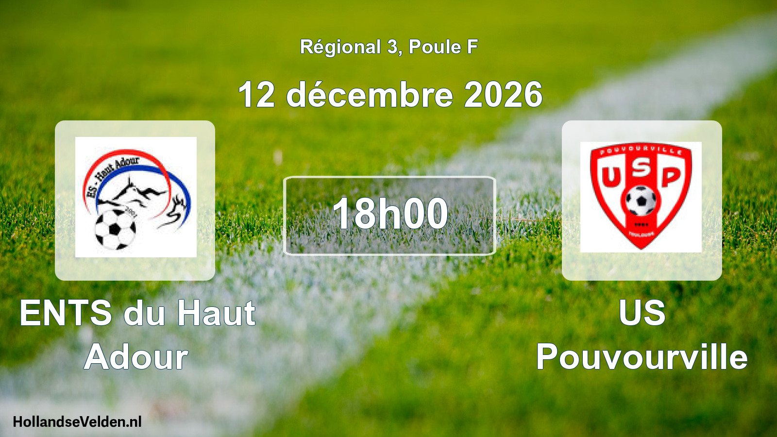 Match programmé: ENTS du Haut Adour - US Pouvourville (12 décembre 2026)