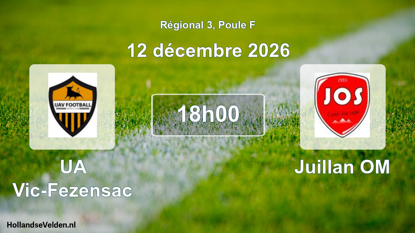 Match programmé: UA Vic-Fezensac - Juillan OM (12 décembre 2026)