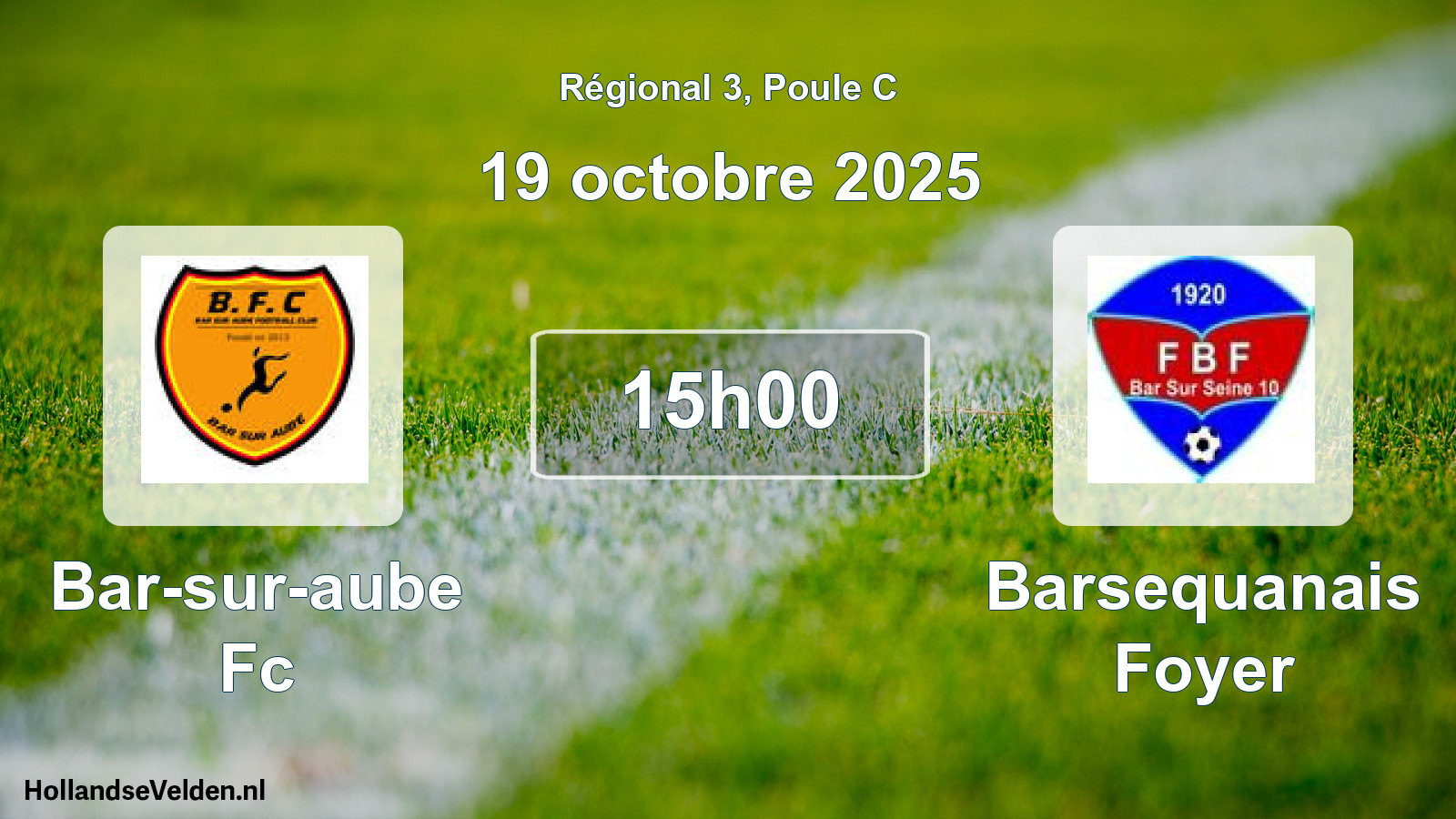 Scheduled Match: Bar-sur-aube Fc - Barsequanais Foyer (19 October 2025)