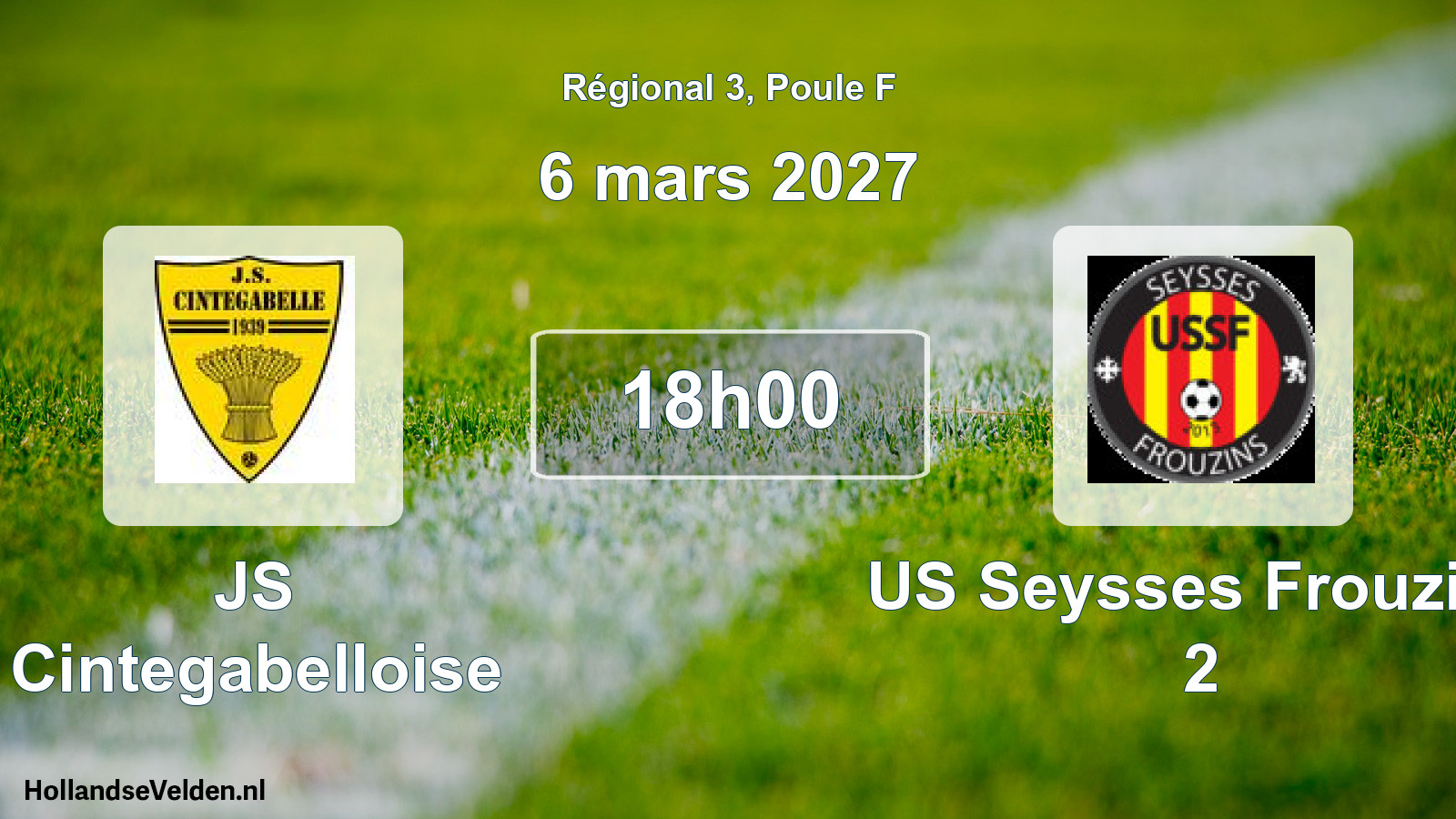 Match programmé: JS Cintegabelloise - US Seysses Frouzins 2 (6 mars 2027)