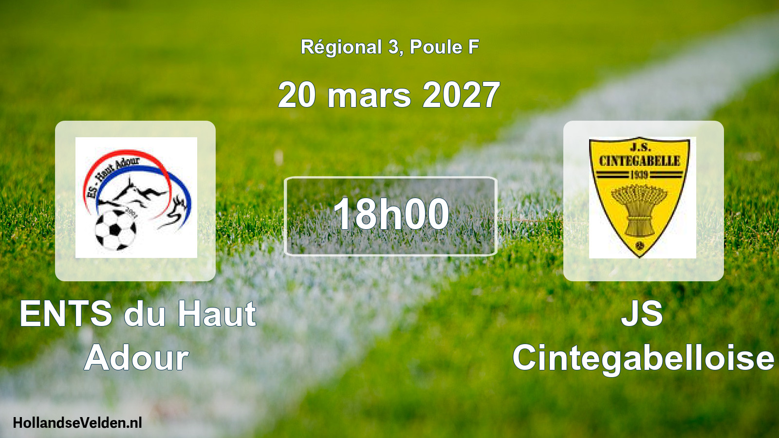 Scheduled Match: ENTS du Haut Adour - JS Cintegabelloise (20 March 2027)
