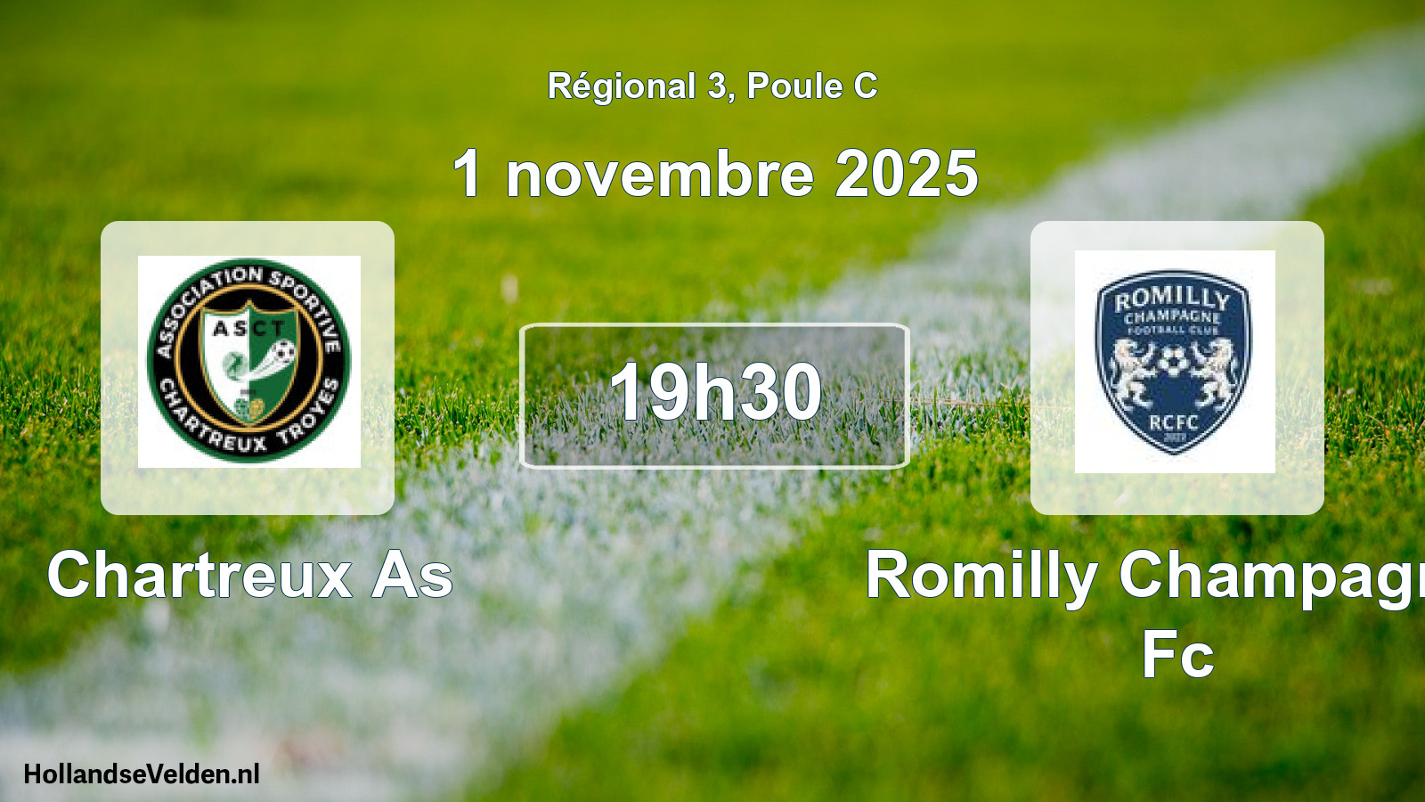 Geplande wedstrijd: Chartreux As - Romilly Champagne Fc (1 novembre 2025)