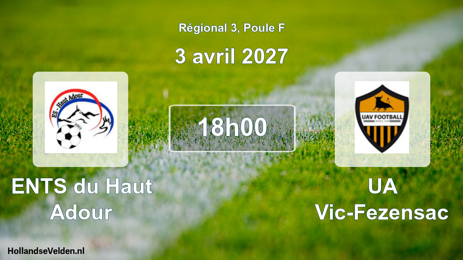 Match programmé: ENTS du Haut Adour - UA Vic-Fezensac (3 avril 2027)