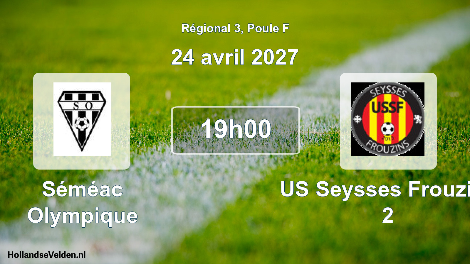 Match programmé: Séméac Olympique - US Seysses Frouzins 2 (24 avril 2027)
