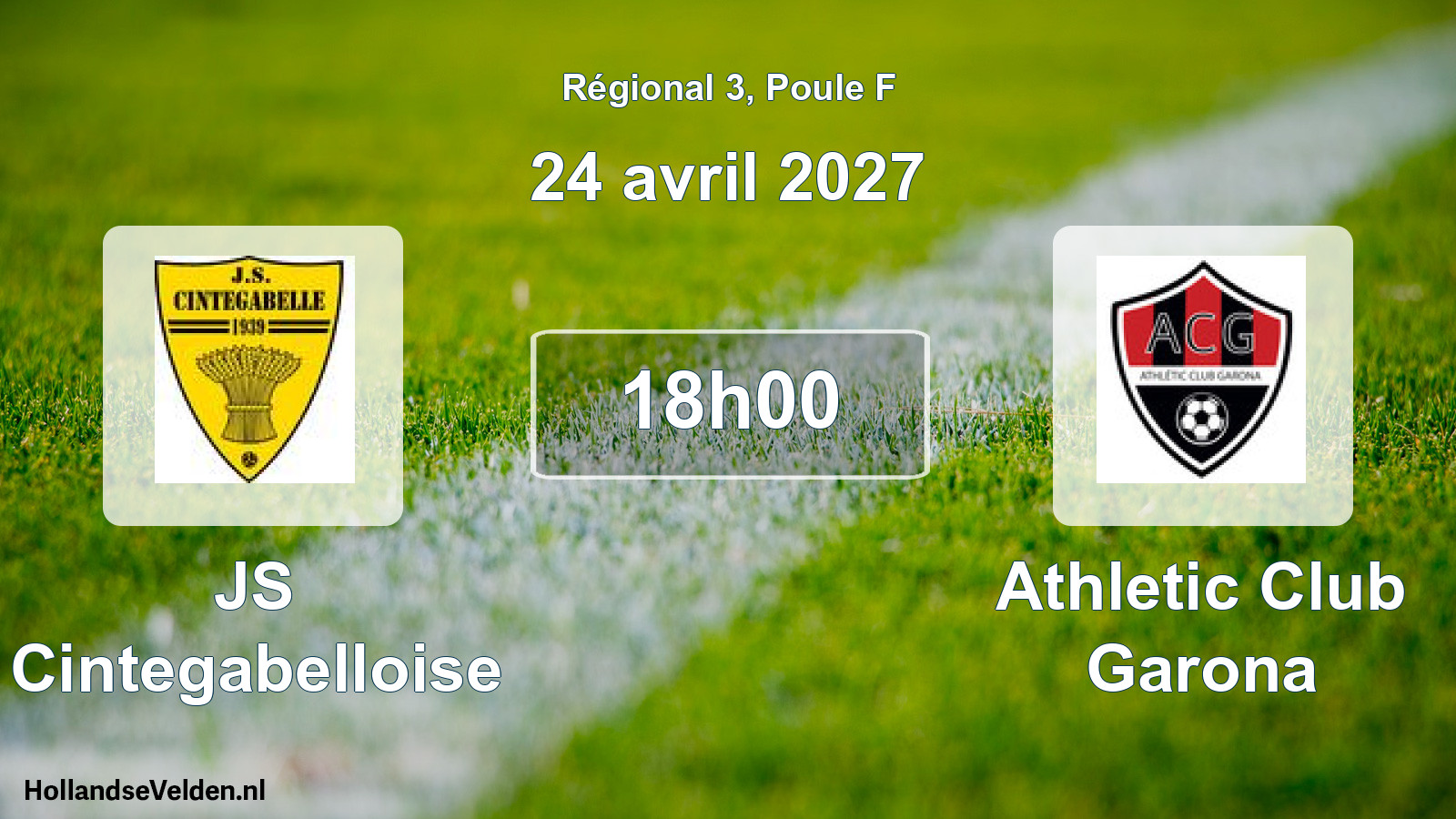 Match programmé: JS Cintegabelloise - Athletic Club Garona (24 avril 2027)