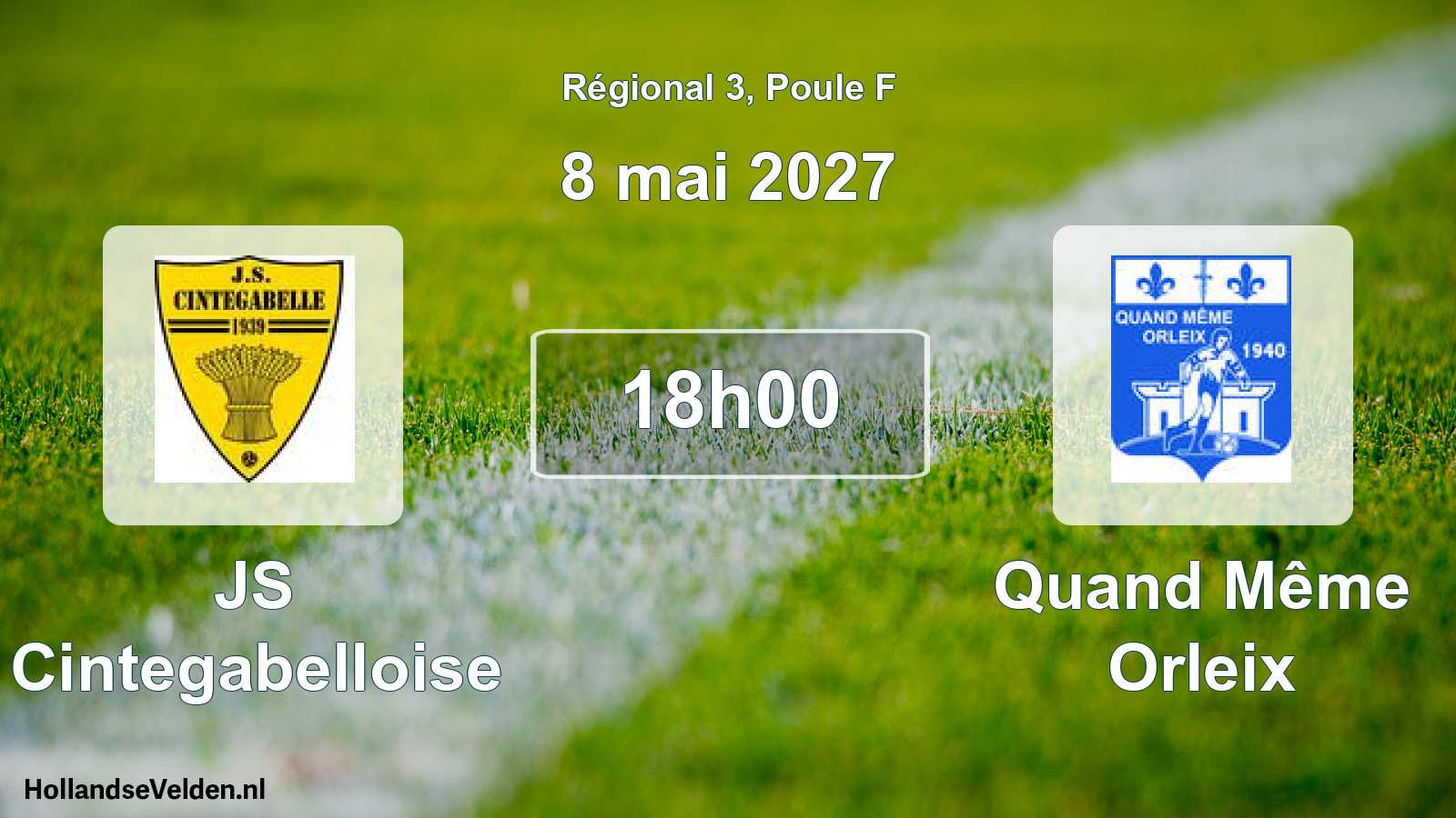 Match programmé: JS Cintegabelloise - Quand Même Orleix (8 mai 2027)