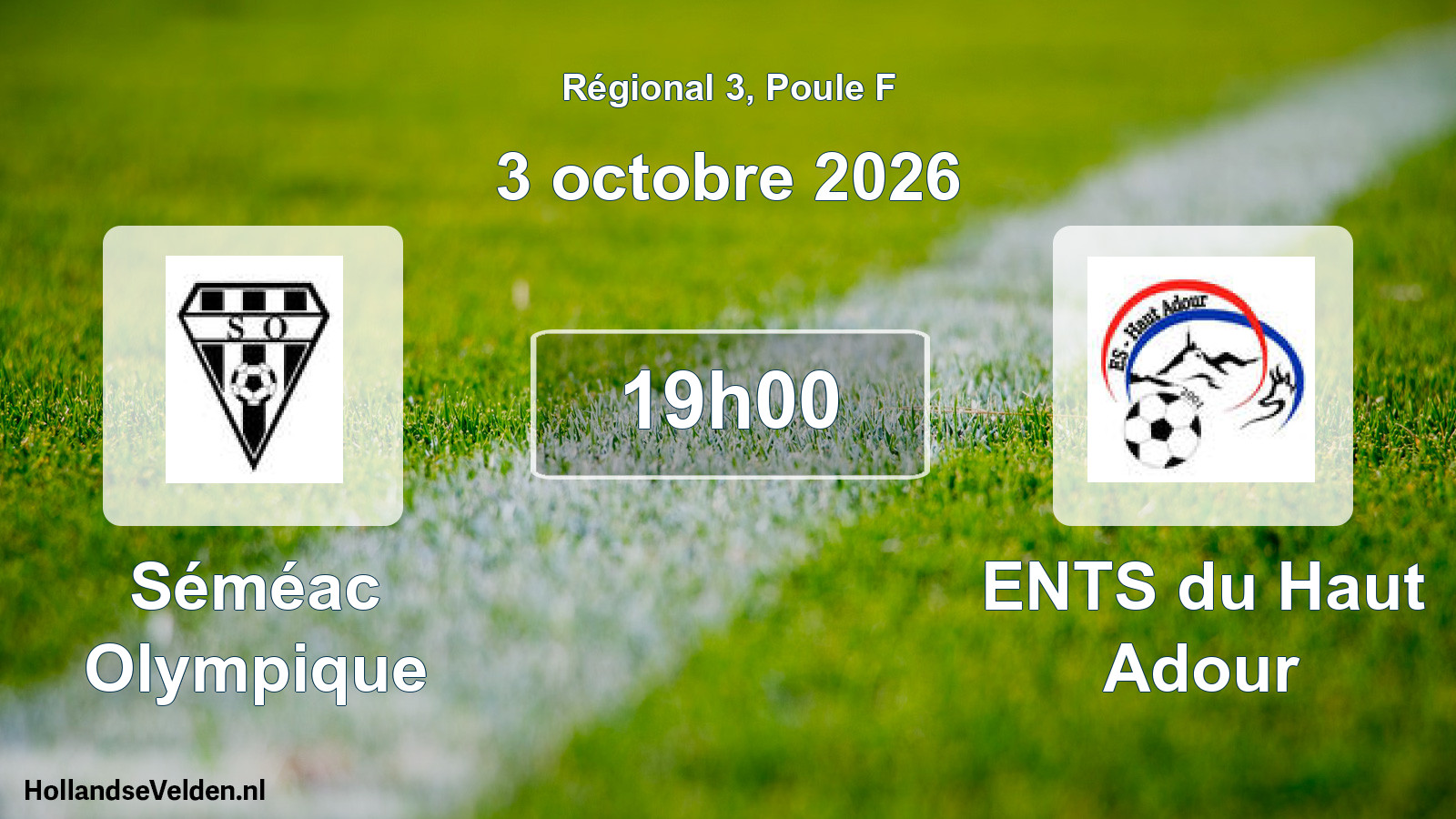 Match programmé: Séméac Olympique - ENTS du Haut Adour (3 octobre 2026)