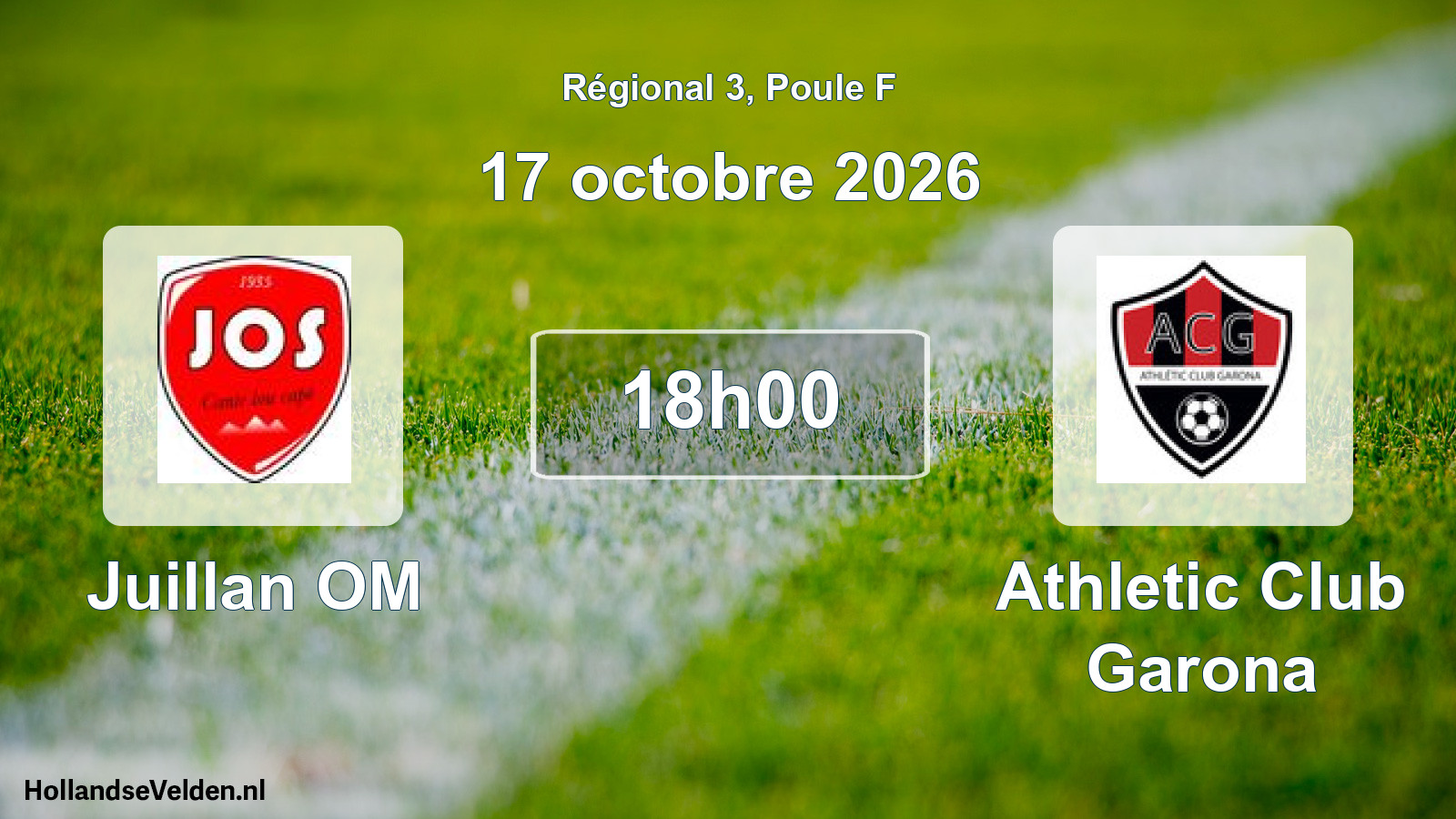 Match programmé: Juillan OM - Athletic Club Garona (17 octobre 2026)