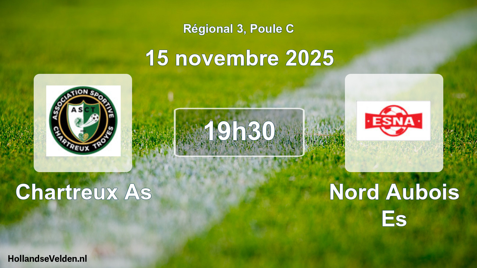 Geplande wedstrijd: Chartreux As - Nord Aubois Es (15 novembre 2025)