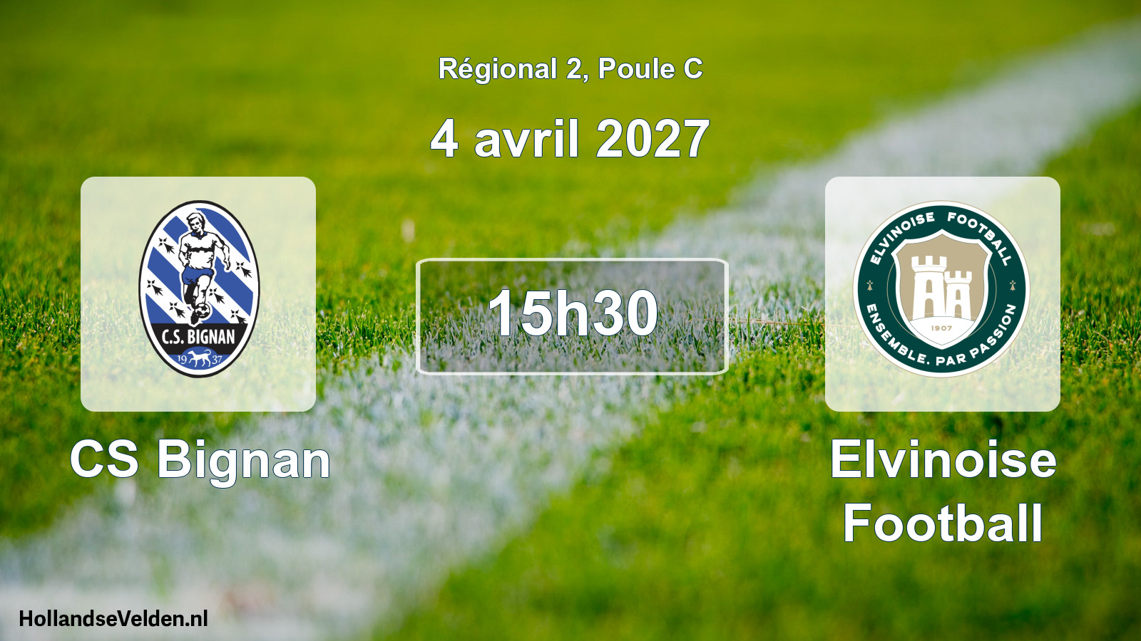 Scheduled Match: CS Bignan - Elvinoise Football (4 April 2027)
