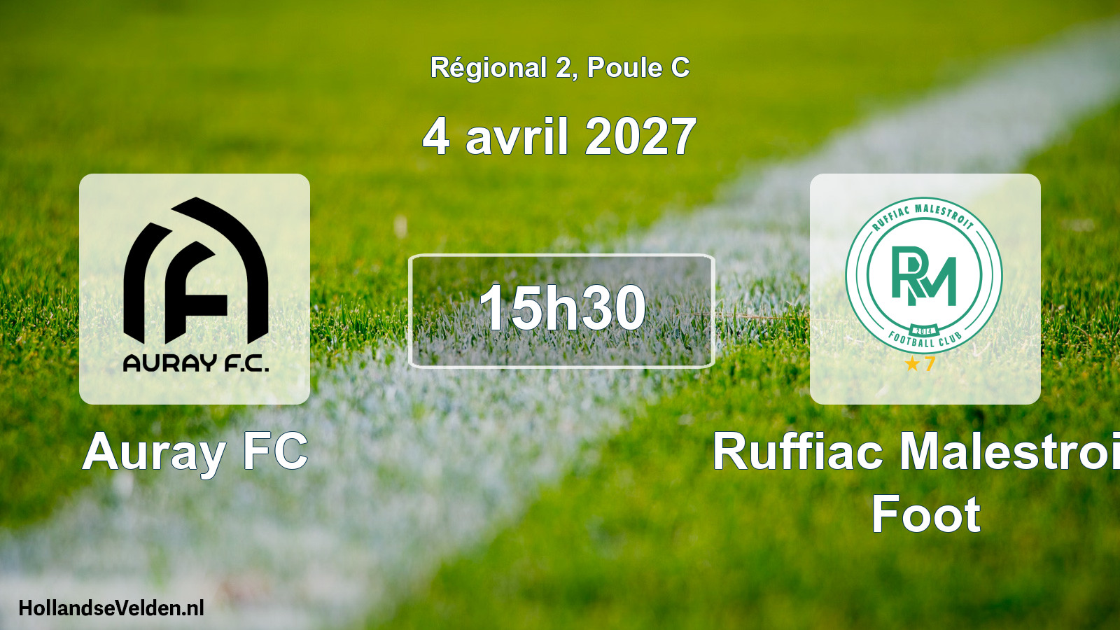 Scheduled Match: Auray FC - Ruffiac Malestroit Foot (4 April 2027)