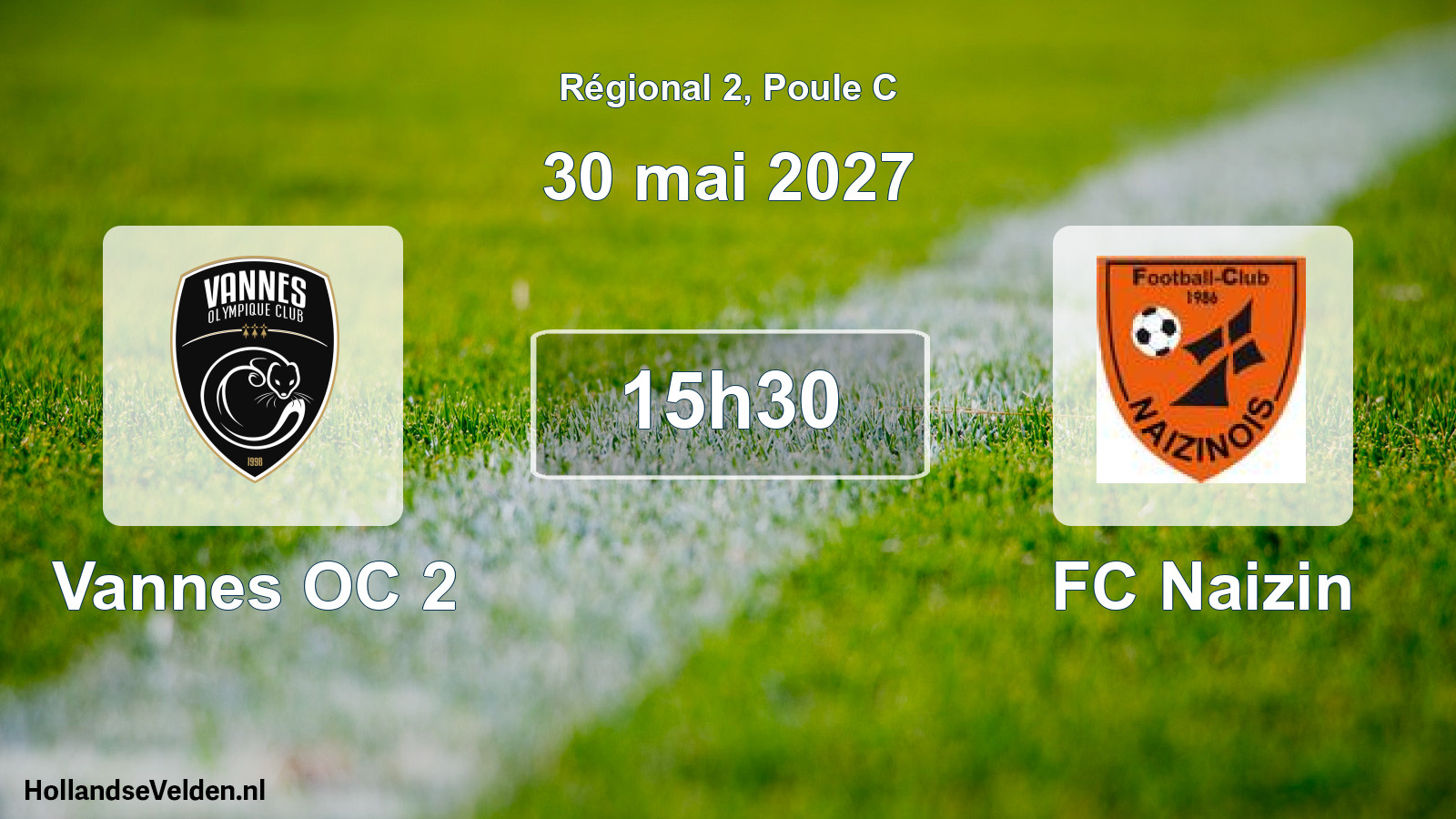 Match programmé: Vannes OC 2 - FC Naizin (30 mai 2027)