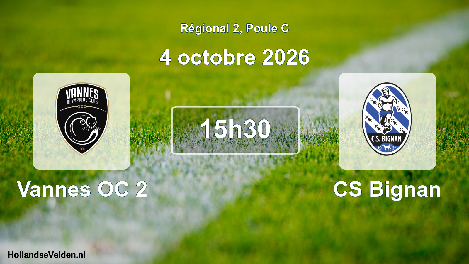 Scheduled Match: Vannes OC 2 - CS Bignan (4 October 2026)