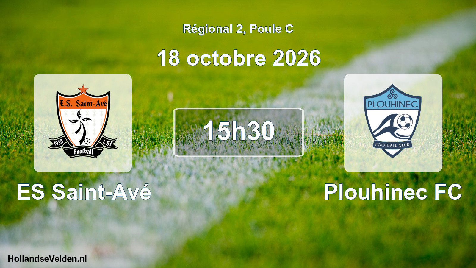 Match programmé: ES Saint-Avé - Plouhinec FC (18 octobre 2026)