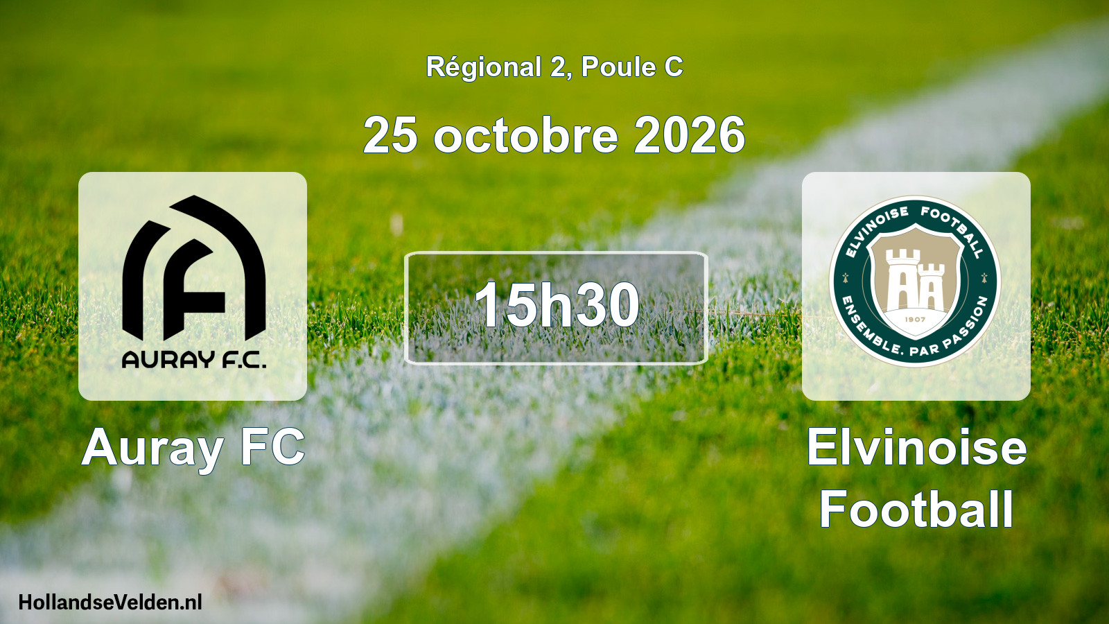 Scheduled Match: Auray FC - Elvinoise Football (25 October 2026)