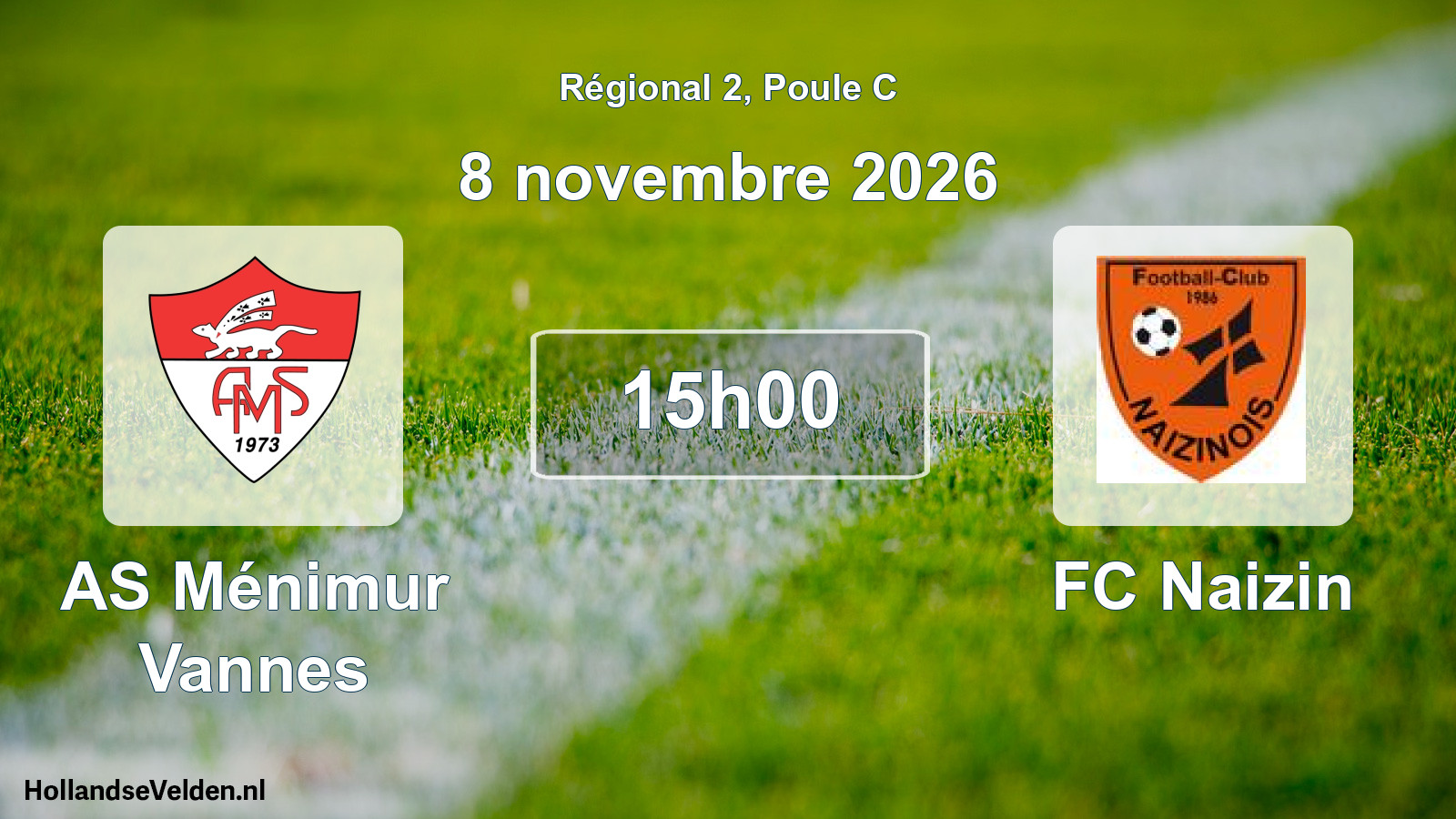 Scheduled Match: AS Ménimur Vannes - FC Naizin (8 November 2026)