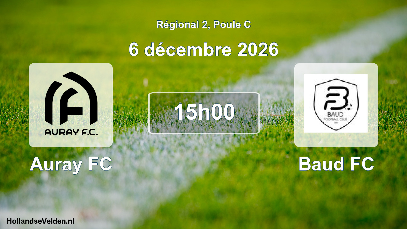 Scheduled Match: Auray FC - Baud FC (6 December 2026)