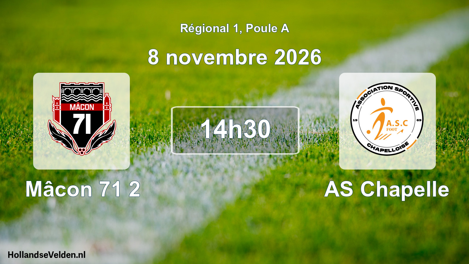 Scheduled Match: Mâcon 71 2 - AS Chapelle (8 November 2026)