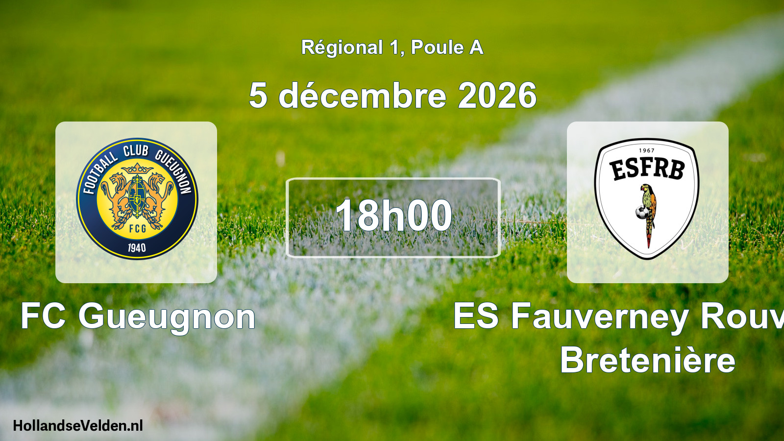 Scheduled Match: FC Gueugnon - ES Fauverney Rouvres Bretenière (5 December 2026)