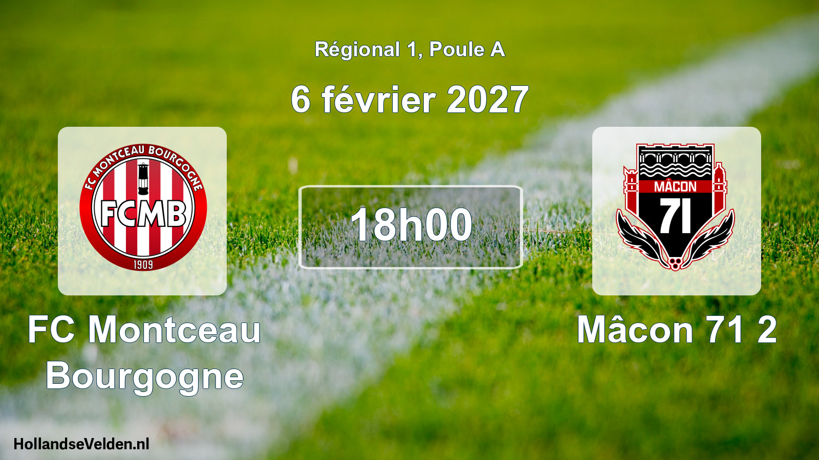 Scheduled Match: FC Montceau Bourgogne - Mâcon 71 2 (6 February 2027)