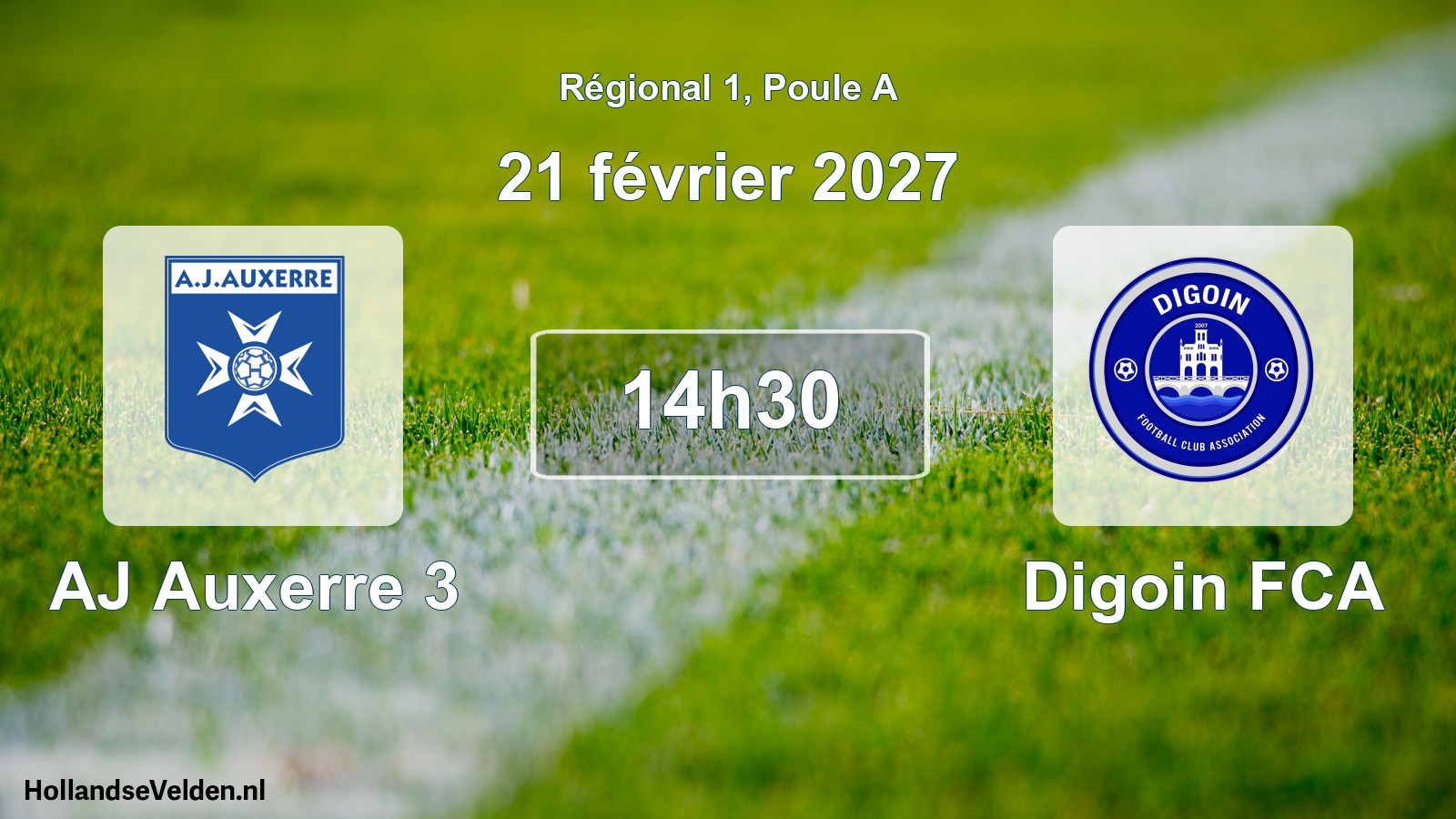 Scheduled Match: AJ Auxerre 3 - Digoin FCA (21 February 2027)