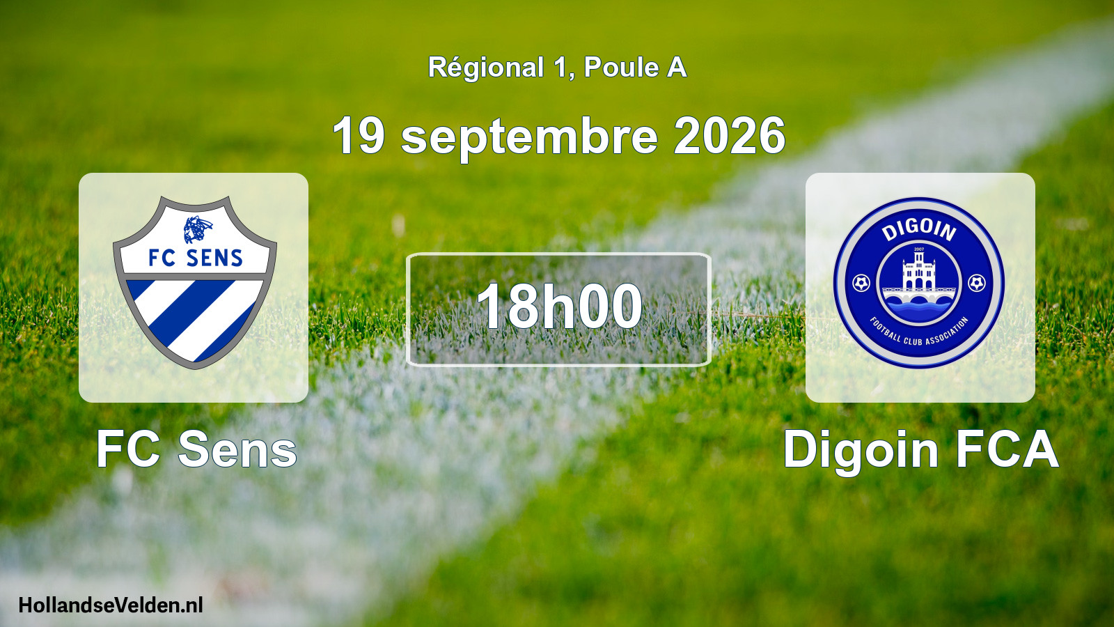 Match programmé: FC Sens - Digoin FCA (19 septembre 2026)