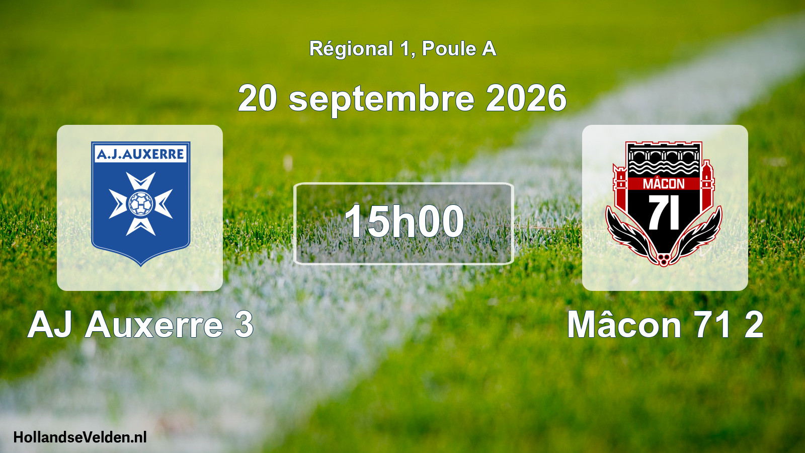 Scheduled Match: AJ Auxerre 3 - Mâcon 71 2 (20 September 2026)