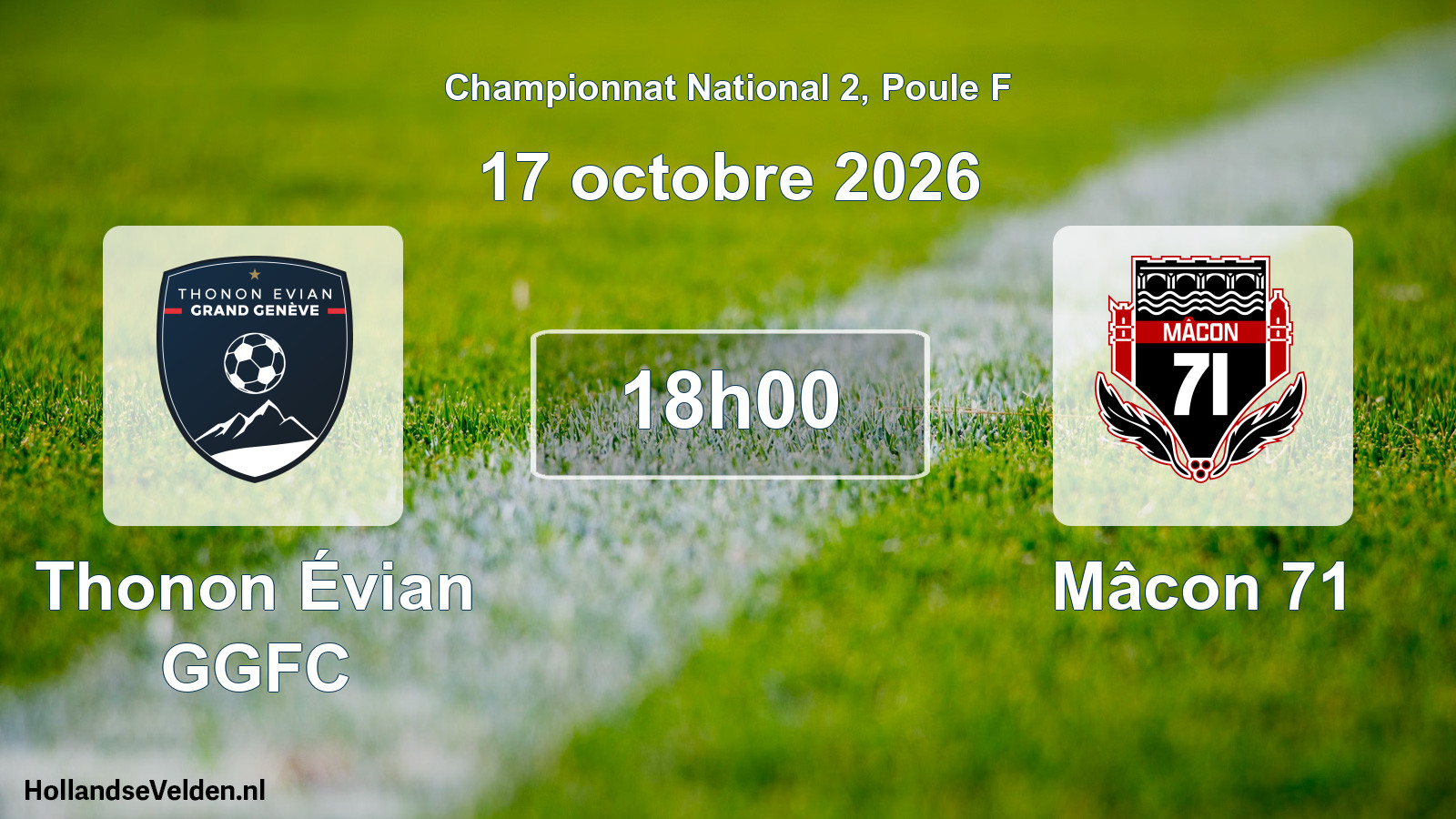 Scheduled Match: Thonon Évian GGFC - Mâcon 71 (17 October 2026)