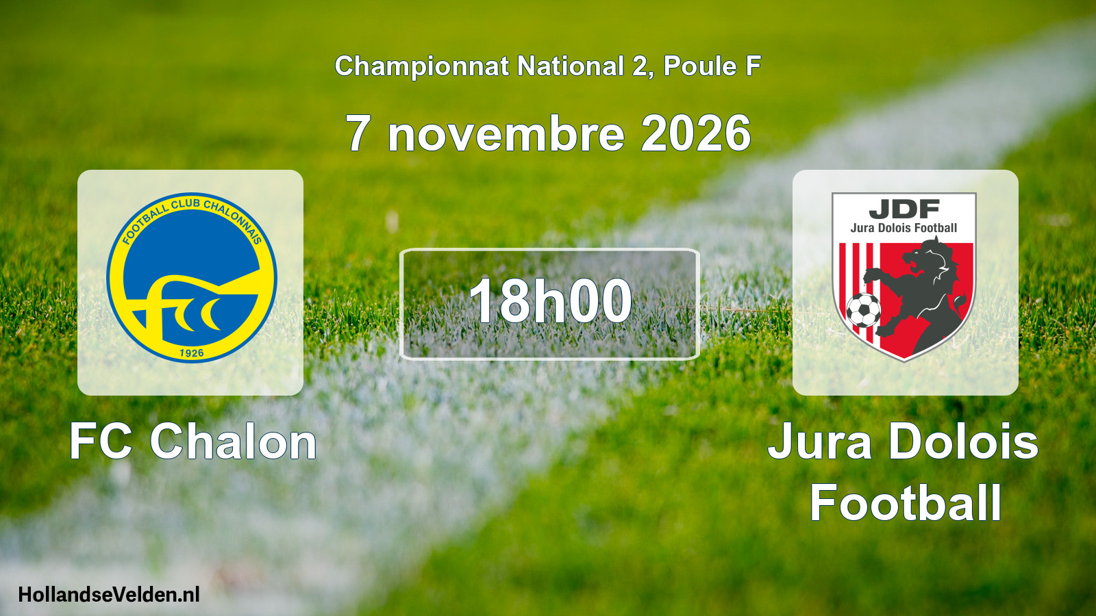Scheduled Match: FC Chalon - Jura Dolois Football (7 November 2026)