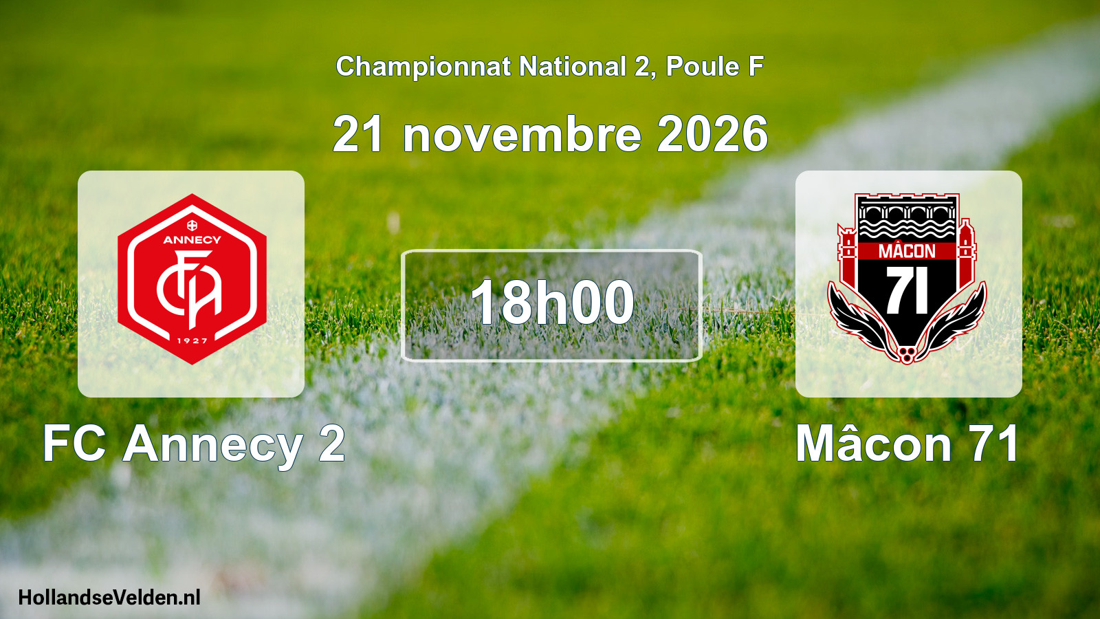 Scheduled Match: FC Annecy 2 - Mâcon 71 (21 November 2026)