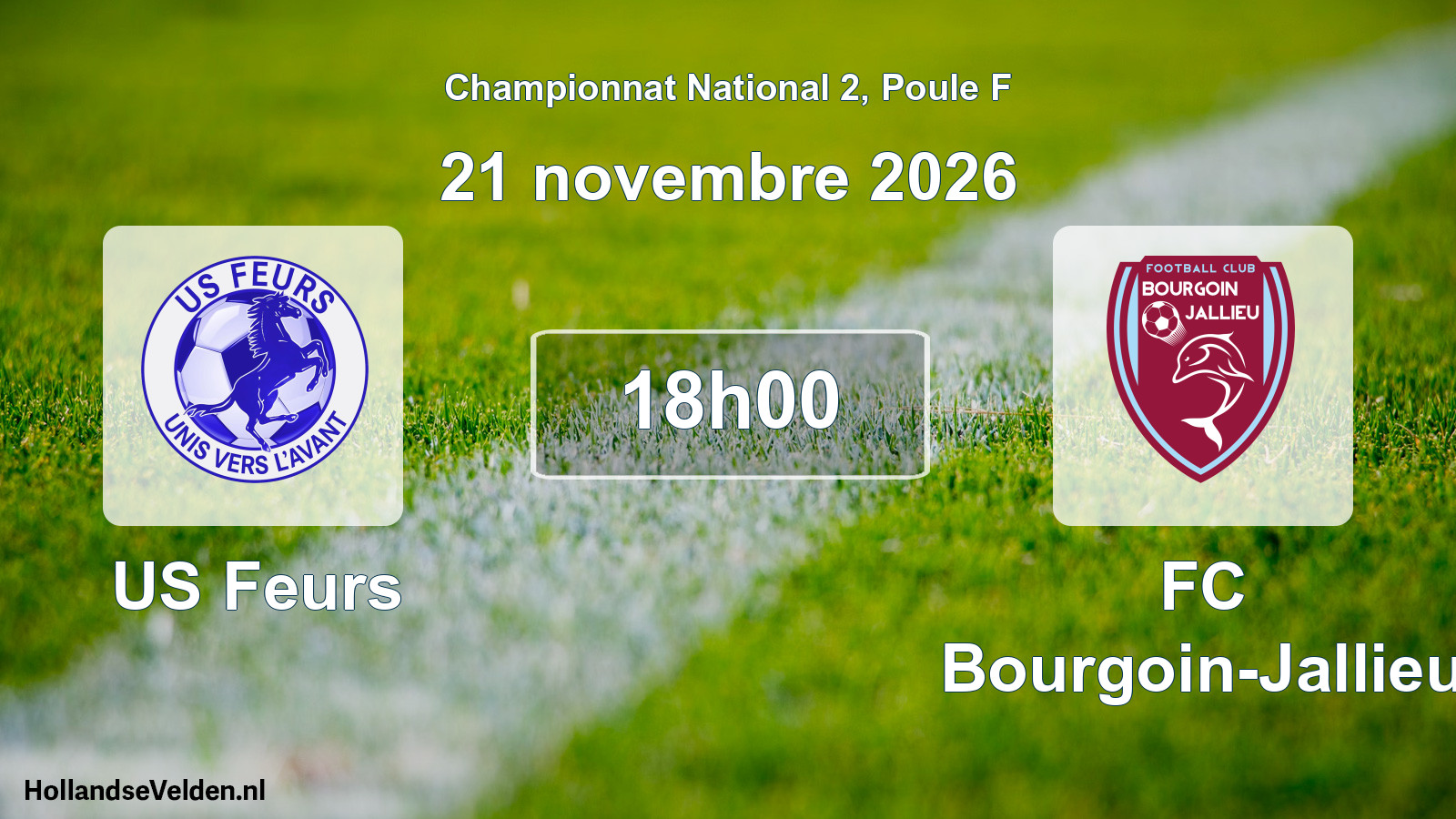 Match programmé: US Feurs - FC Bourgoin-Jallieu (21 novembre 2026)