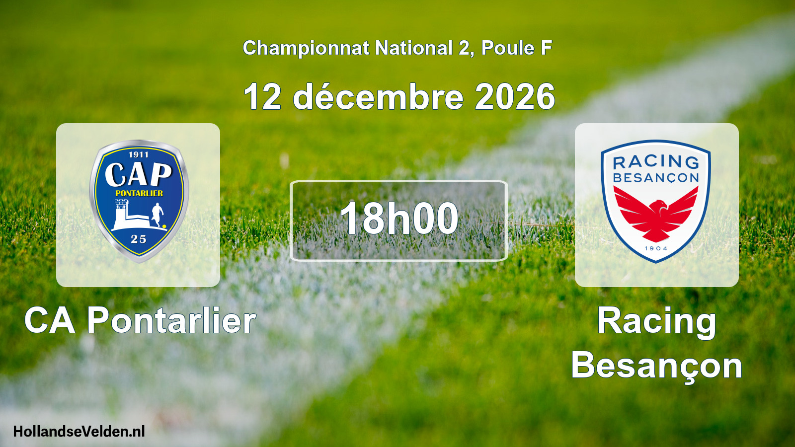 Scheduled Match: CA Pontarlier - Racing Besançon (12 December 2026)