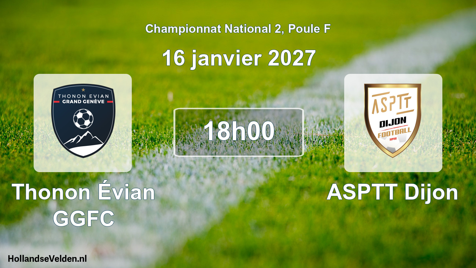 Scheduled Match: Thonon Évian GGFC - ASPTT Dijon (16 January 2027)