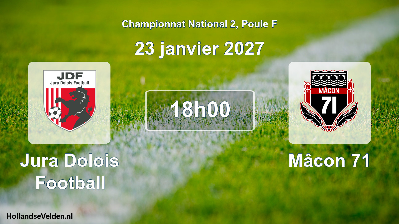 Scheduled Match: Jura Dolois Football - Mâcon 71 (23 January 2027)