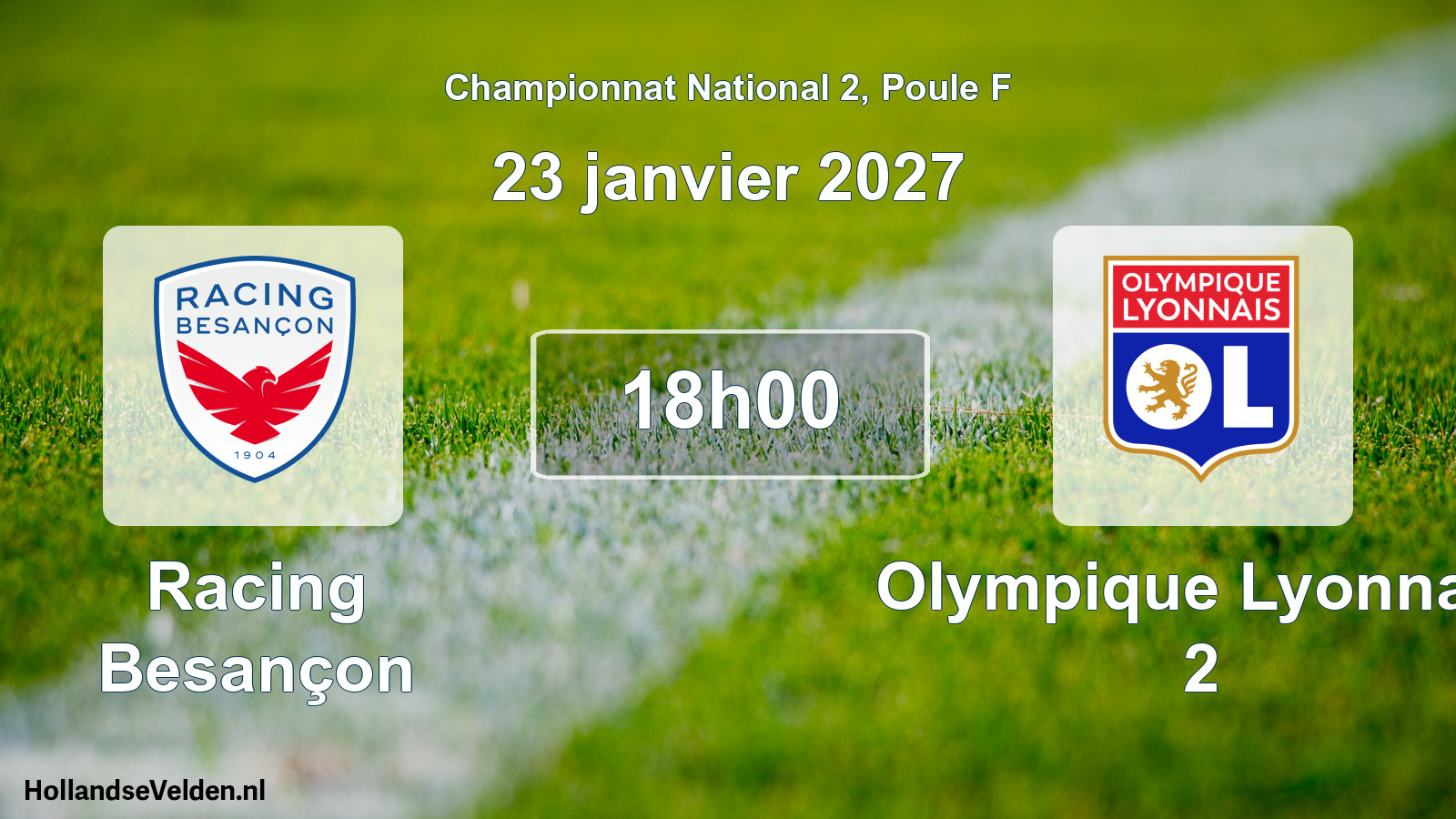 Scheduled Match: Racing Besançon - Olympique Lyonnais 2 (23 January 2027)