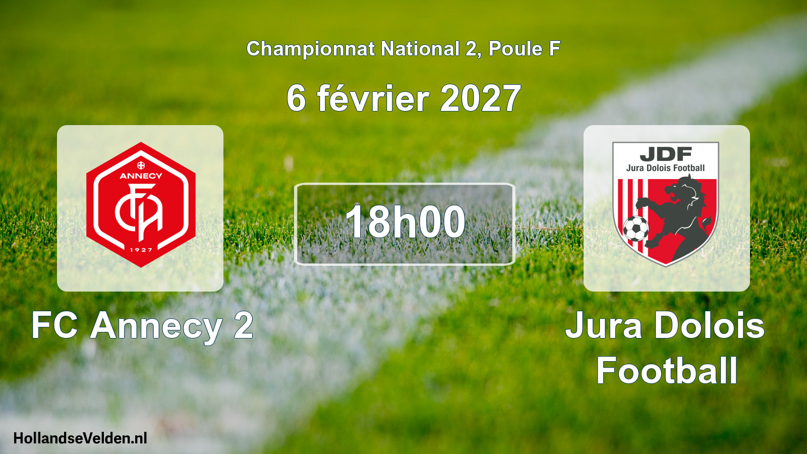 Scheduled Match: FC Annecy 2 - Jura Dolois Football (6 February 2027)