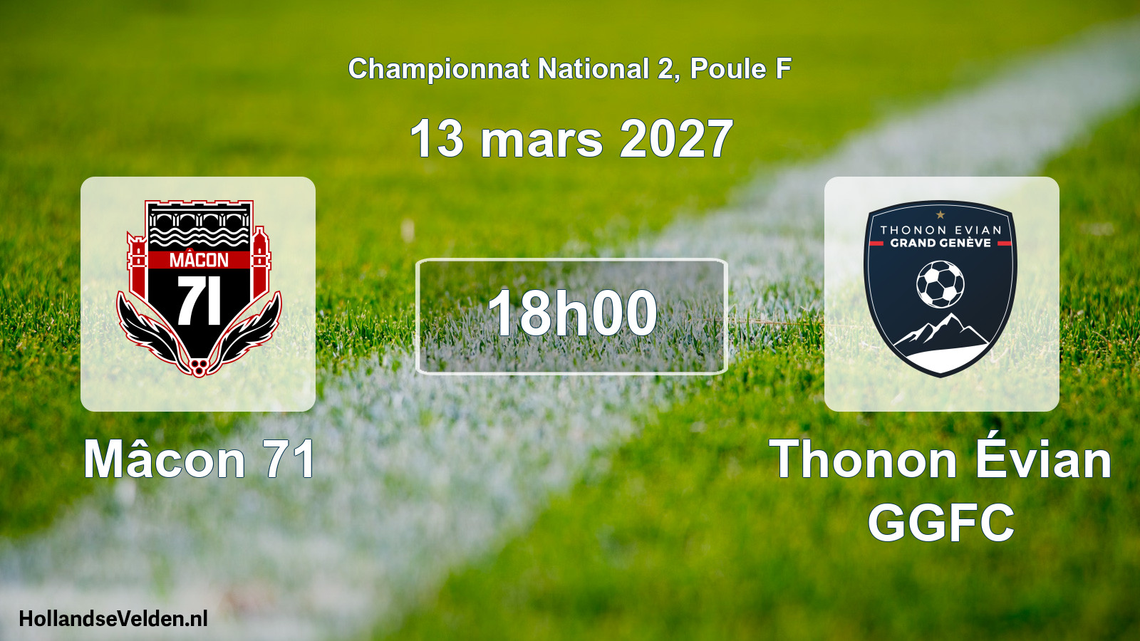 Scheduled Match: Mâcon 71 - Thonon Évian GGFC (13 March 2027)