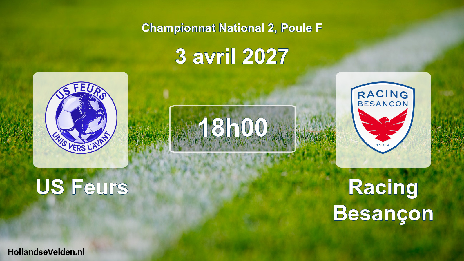 Match programmé: US Feurs - Racing Besançon (3 avril 2027)