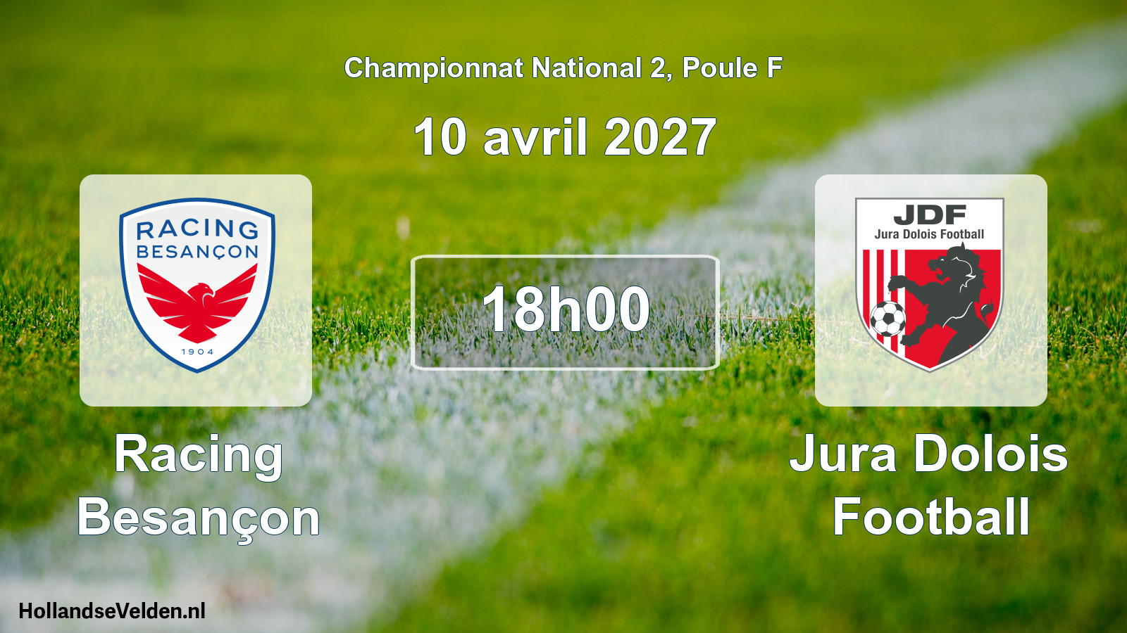 Scheduled Match: Racing Besançon - Jura Dolois Football (10 April 2027)