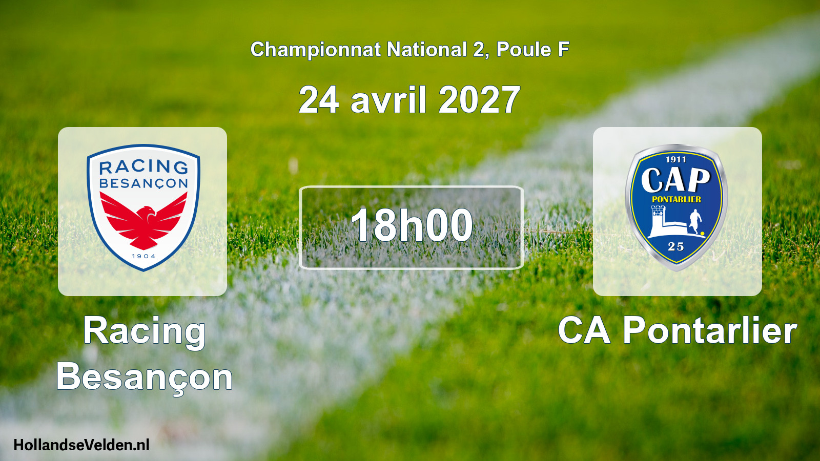 Scheduled Match: Racing Besançon - CA Pontarlier (24 April 2027)