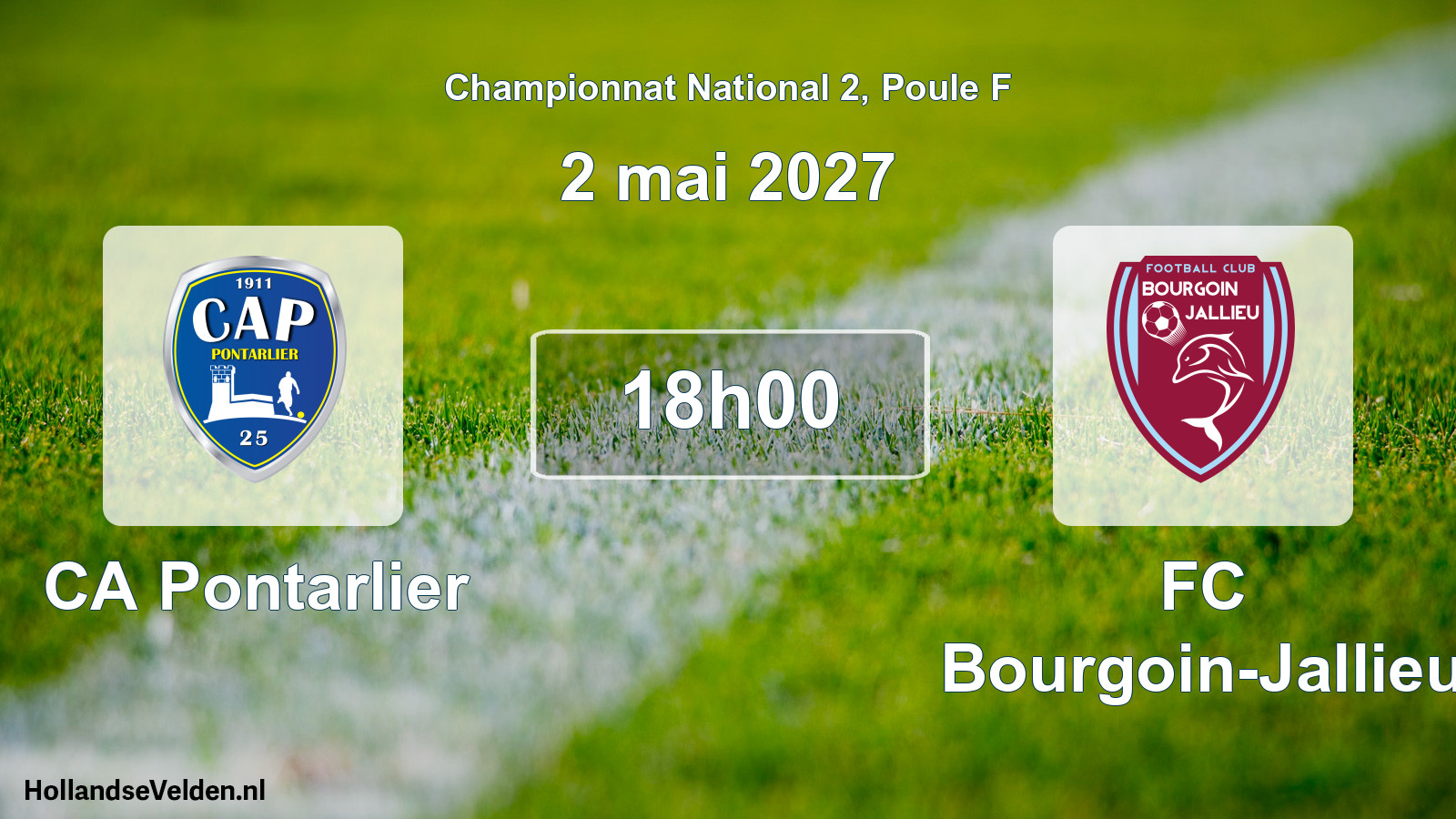Scheduled Match: CA Pontarlier - FC Bourgoin-Jallieu (2 May 2027)
