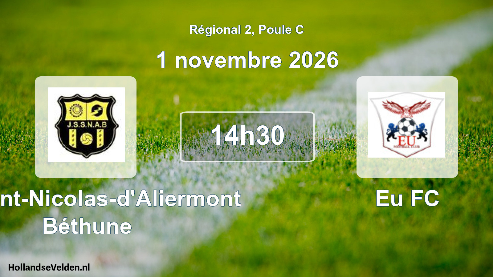 Scheduled Match: JS Saint-Nicolas-d'Aliermont Béthune - Eu FC (1 November 2026)