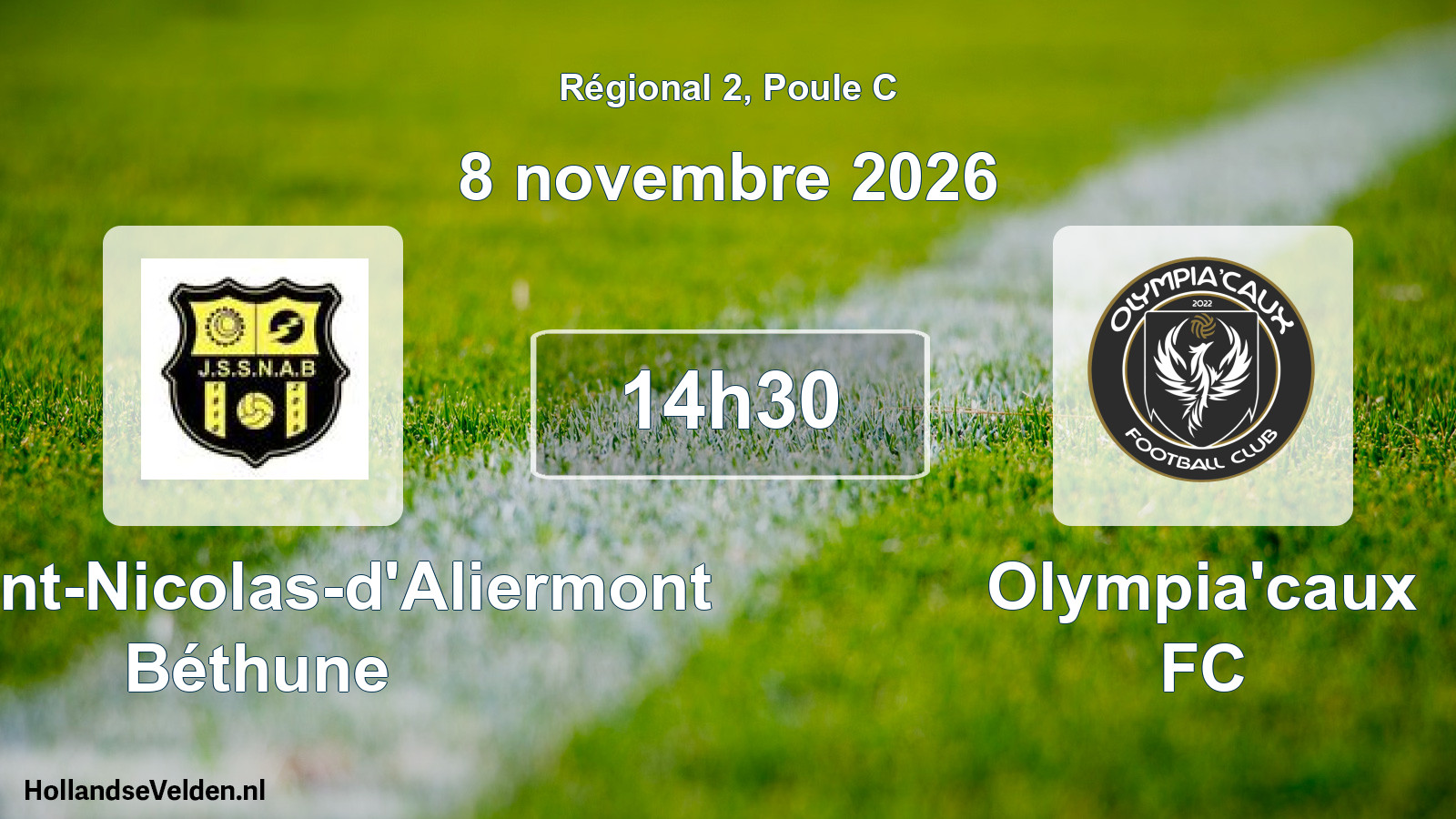 Scheduled Match: JS Saint-Nicolas-d'Aliermont Béthune - Olympia'caux FC (8 November 2026)