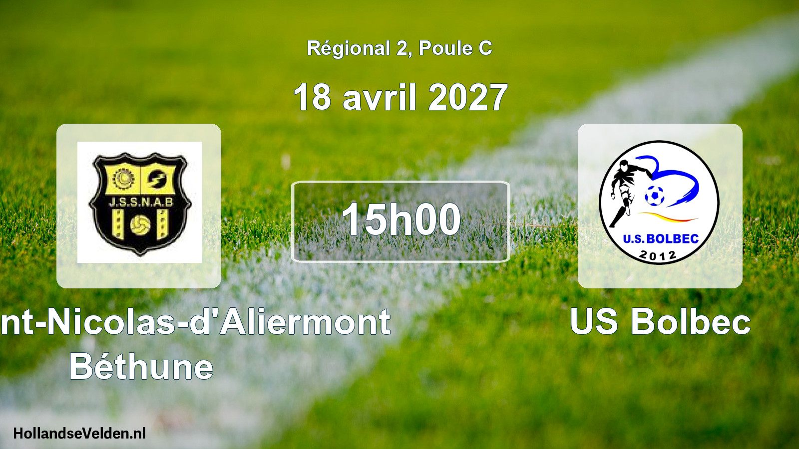 Scheduled Match: JS Saint-Nicolas-d'Aliermont Béthune - US Bolbec (18 April 2027)