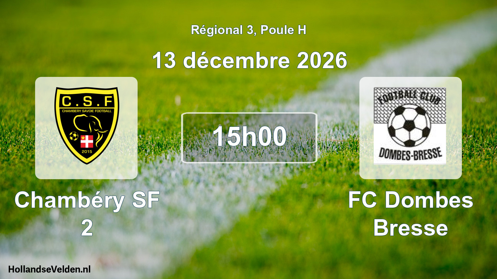 Scheduled Match: Chambéry SF 2 - FC Dombes Bresse (13 December 2026)